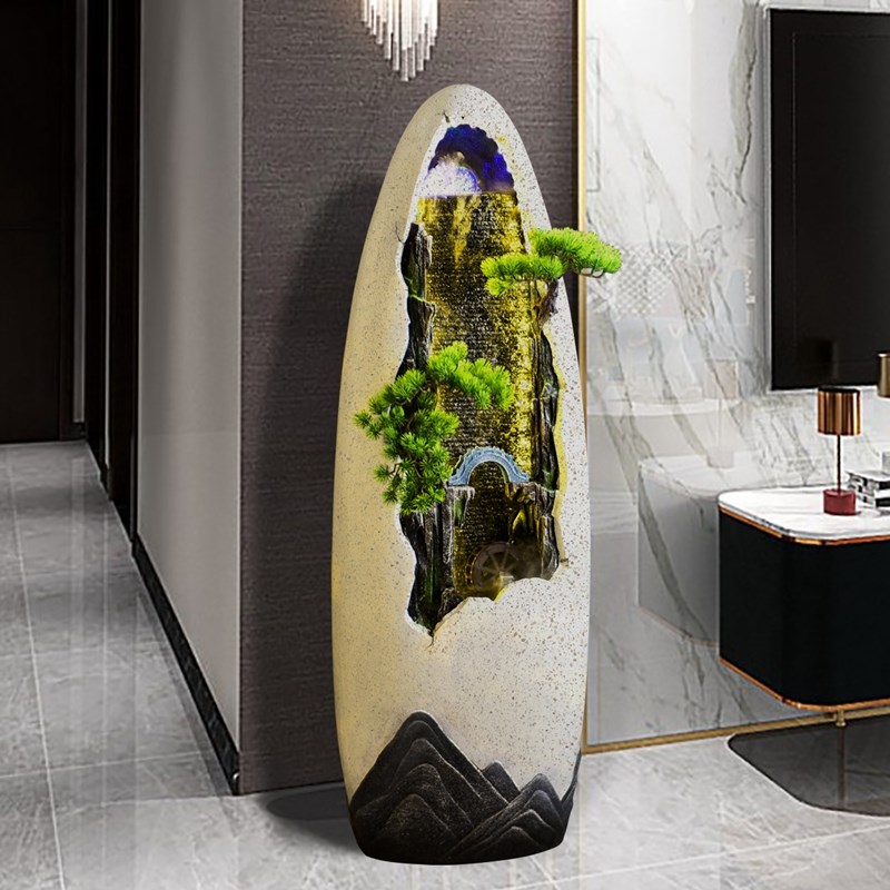 大型落地家居装饰品客厅好物假山循E环流水喷泉水景玄关摆件风水