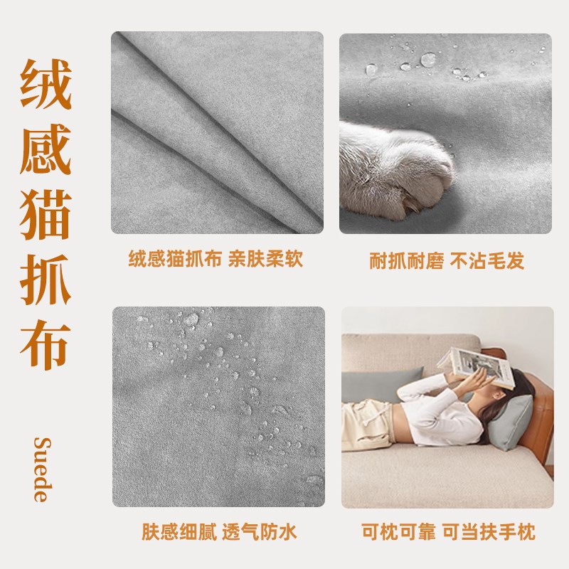 侘寂风长条靠背沙发抱枕头靠客厅垫靠枕套长方Q形不含芯头枕不沾