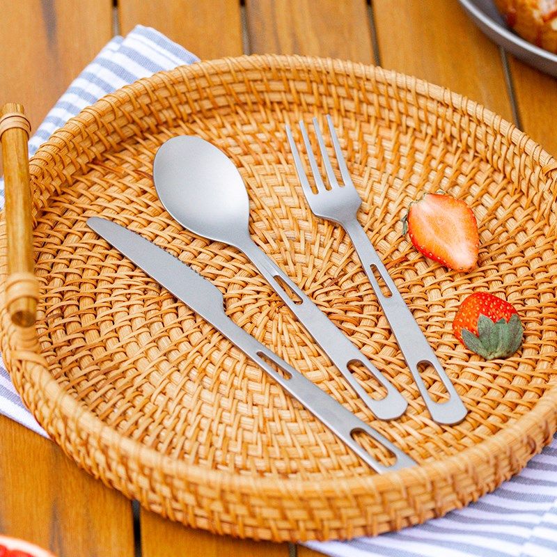 纯钛西餐刀叉勺餐具三件套装家用户外便携纯钛餐具野X餐餐具刀叉,户外/登山/野营/旅行用品,野餐餐具,淘宝优惠券,粉丝福利购,淘宝优惠卷