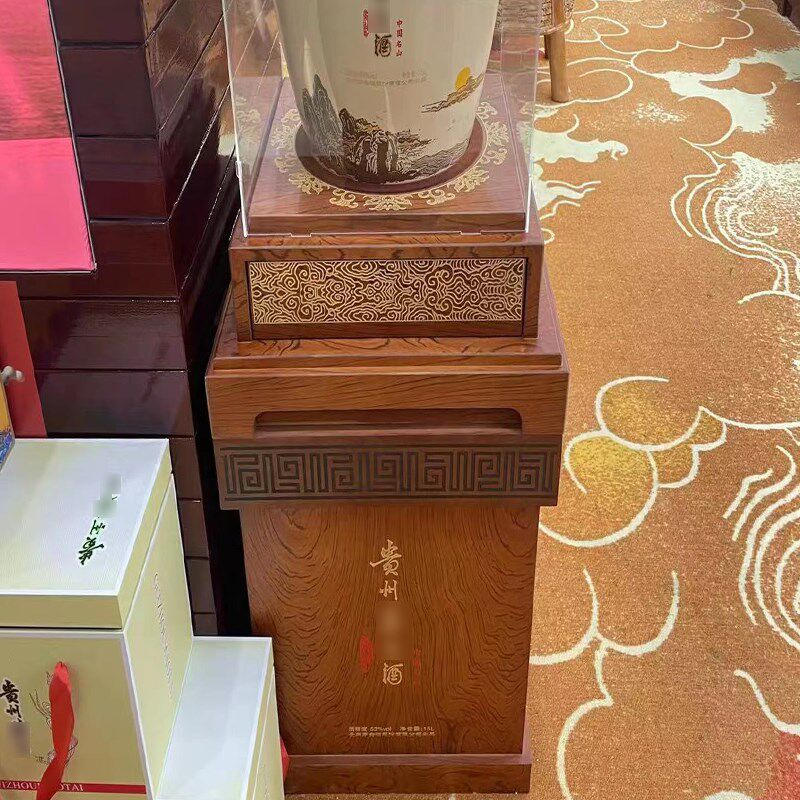 6L金桂叶白酒空瓶展n示架名山酒瓶落地摆件汾酒酒坛装饰架12斤酒