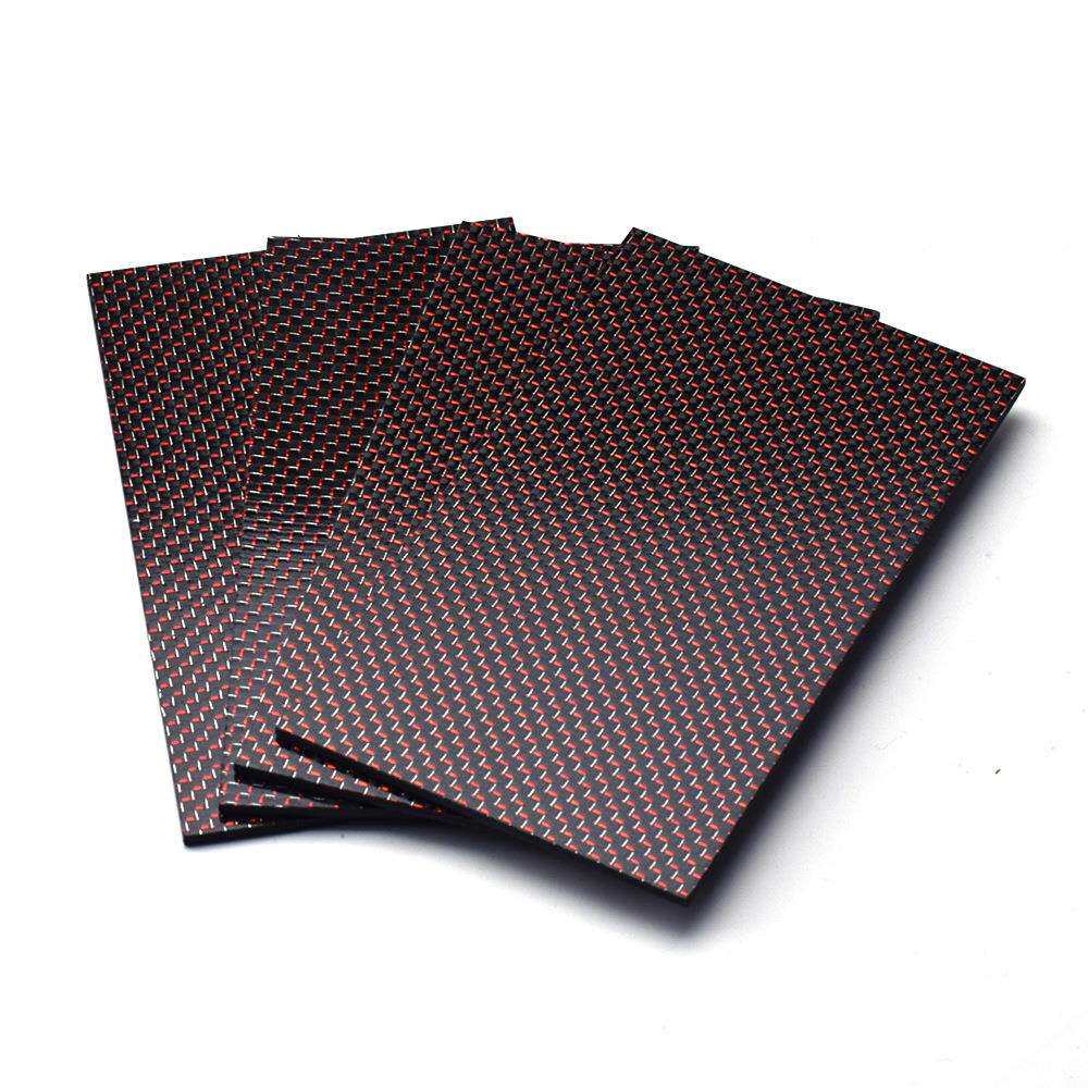 400x500mm厚度0.25-6mm高强度3K全碳平纹亮光哑光彩色碳纤维板