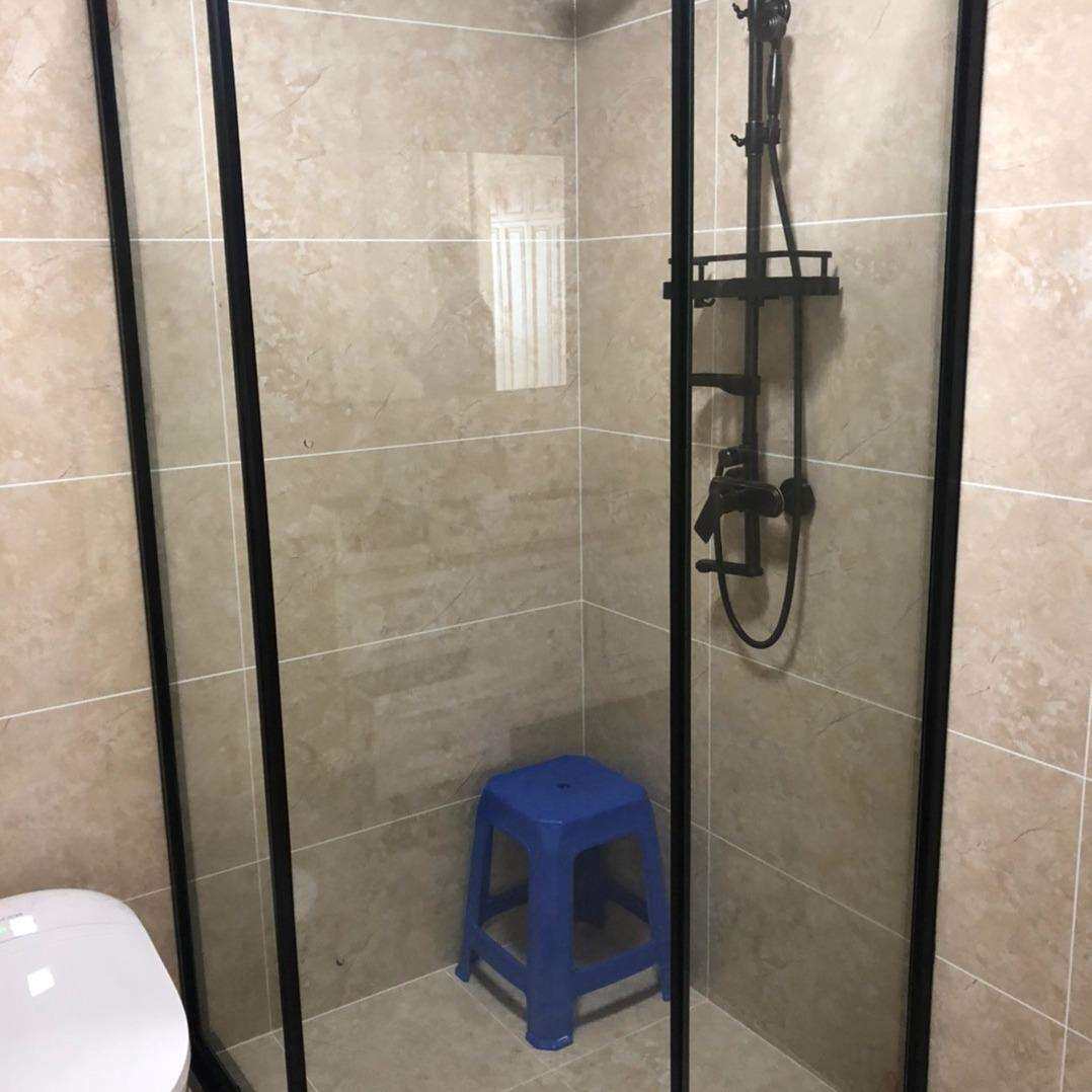 卫生间干湿分离淋浴隔断浴室房玻璃移门农村简易沐浴房洗澡间