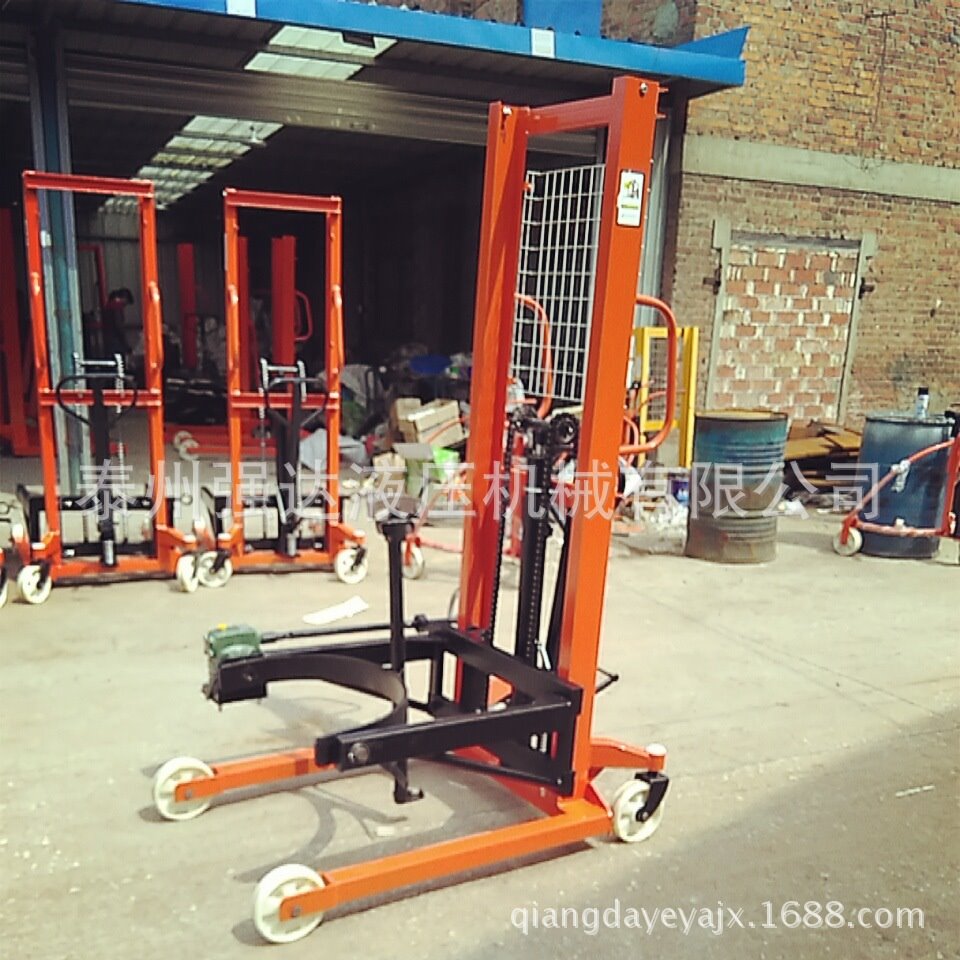350公斤500公斤油桶装卸车 可倾式油桶升高车 圆桶堆高车油桶叉车
