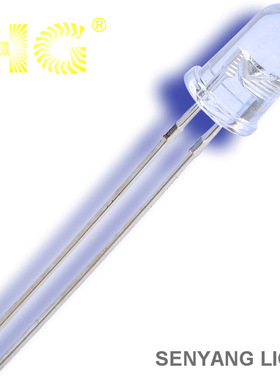 5mm f5黄光透明圆头形 长脚 14mil交通灯 led二管直插灯珠