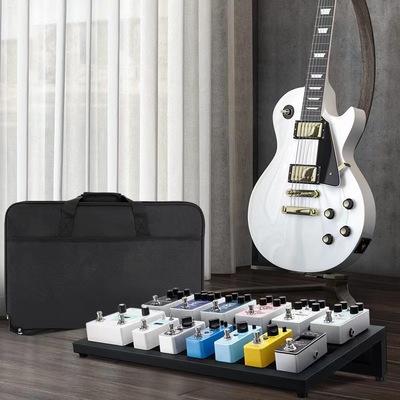 吉他铝合金效果器板乐器粘贴单块效果器板 带提包支架固定轨道板