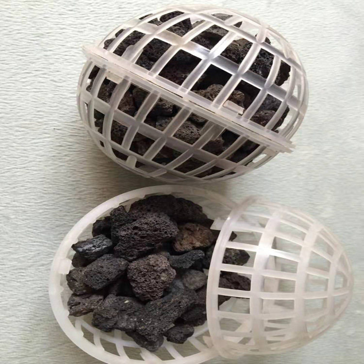 冶金工业废液过滤纤维载体悬浮球填料 化学废水除臭松树皮悬浮球