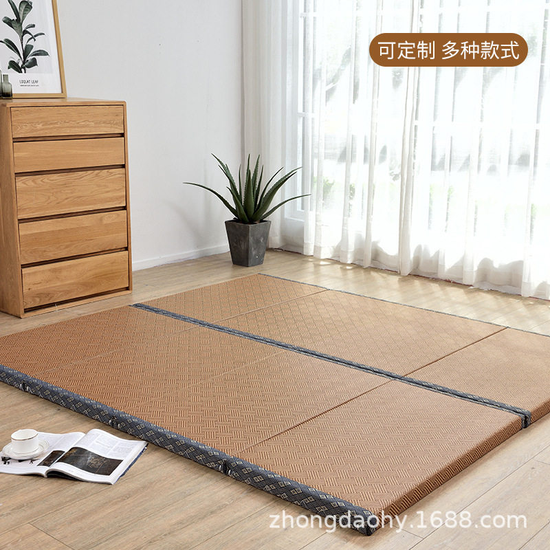 跨J供货日式折叠榻榻米地垫学生床垫宝宝爬爬垫地铺垫子可折叠