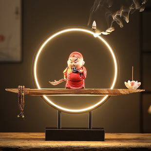 武财神关羽关公摆件创意关云长持刀可爱家居客厅办公室桌面装饰品