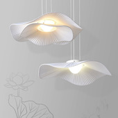 北欧高档餐厅吊灯简约现代创意艺术荷叶草帽灯设计师服装 店卧室灯
