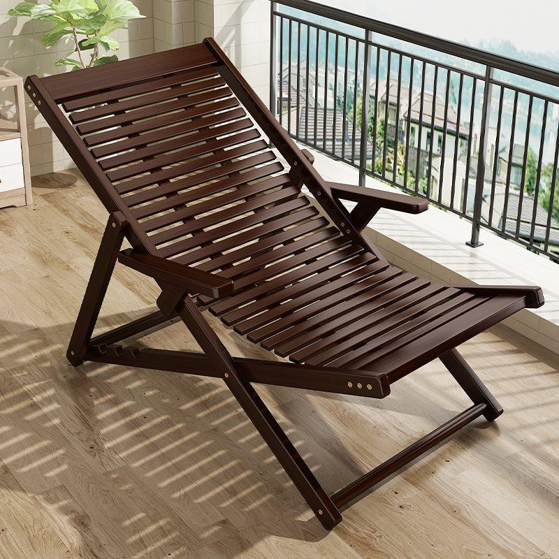 批发夏天户外竹躺椅子折叠午休可坐可躺午睡休闲沙滩结实老式凉椅