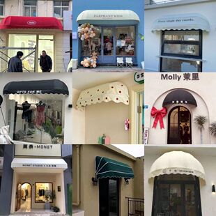 2026弧形雨棚门头装饰固定梯形遮阳棚商铺折叠半圆西瓜篷窗户雨篷