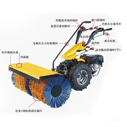 多功能滚刷式扫雪机 小型道路除雪机  工厂物业环卫清雪设备