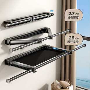 ?阳台护栏衣架窗台晾衣架隐形防盗网支架可伸缩折叠晒枕头晾晒神