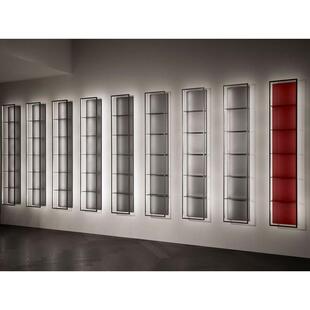 ins网红发光书架墙上壁挂多层收纳置物架隐形组合书柜带灯展示架