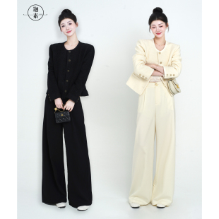 S545 25年早秋老钱百搭通勤出游小香风套装 JIASU 雅典夜韵