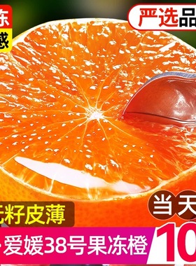 爱媛38号果冻橙新鲜橙子9斤水果当季整箱橘子四川大果官方旗舰店
