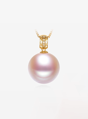 18K金珍珠吊坠单颗 11-12mm淡水珍珠项链亲节礼物送妈妈婆婆