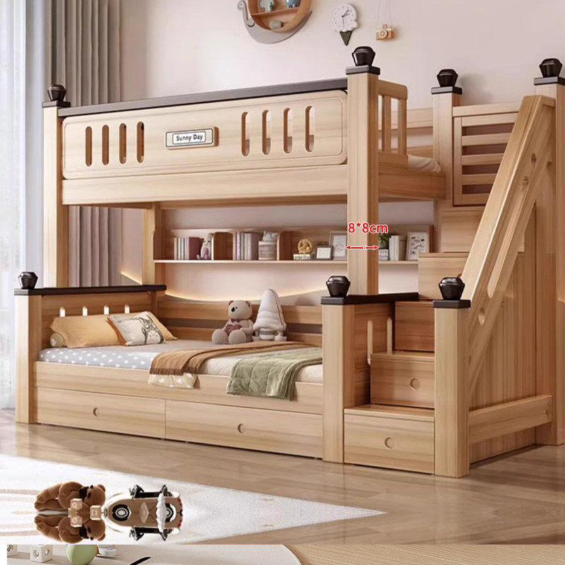 全实木鹅掌楸木上下铺双层床可拆分儿童子母高低床小户型床上下床,住宅家具,高低/子母床,淘宝优惠券,粉丝福利购,淘宝优惠卷