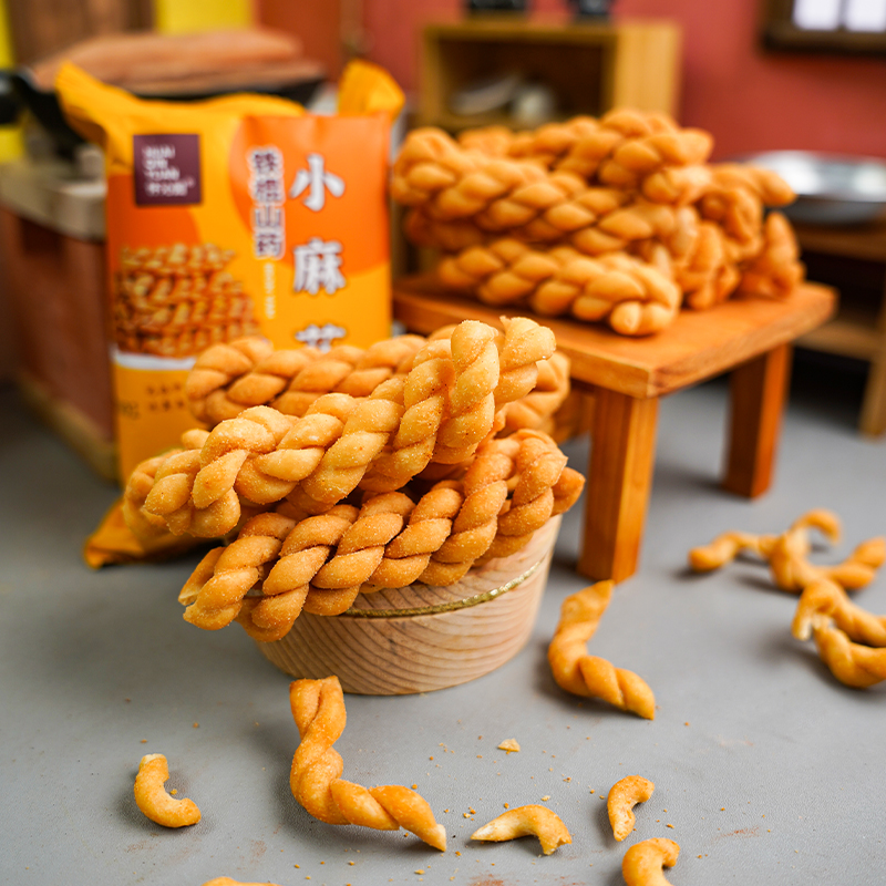 怀沁园铁棍山药麻花咸香酥脆不硬