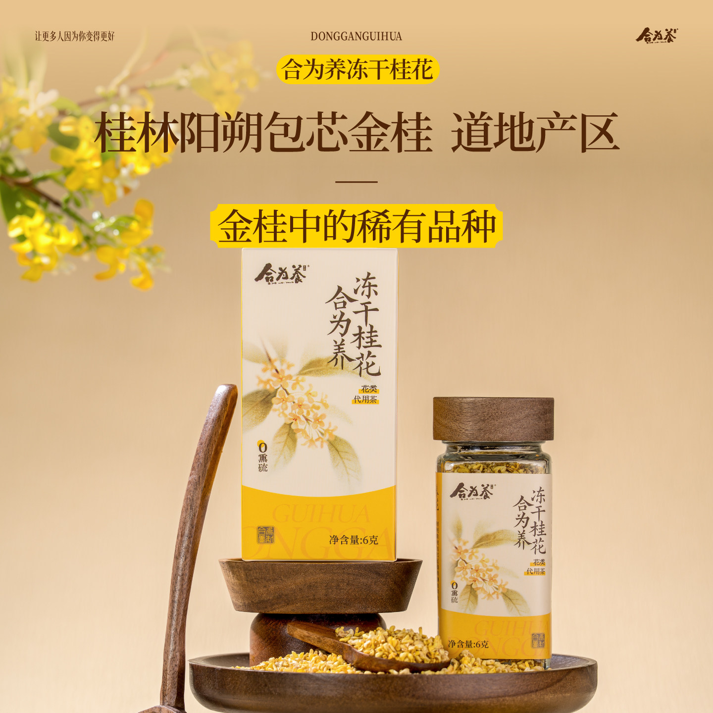 合为养 冻干桂花6g 桂林产金桂品种花草茶代用茶图片