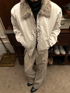 ONEER「白羚羊」新雪丽恒温暖绒毛领bomber天丝棉服 一件过冬棉衣