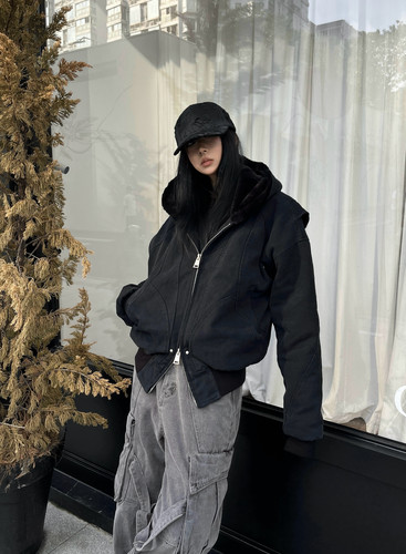ONEER'座山雕加绒加厚外套cleanfit重磅帆布水洗棉服夹克男女同款