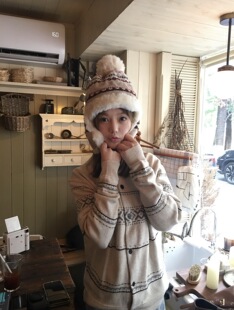 ONEER 高智学院风cleanfit纽扣毛衣外套 费尔岛提花肌理感针织开衫