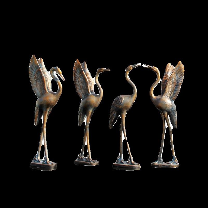 户外仿铜仙鹤公花园林水池售楼部景区观玻璃钢P丹顶鹤雕塑造景摆,家居饰品,户外/庭院摆件,淘宝优惠券,粉丝福利购,淘宝优惠卷