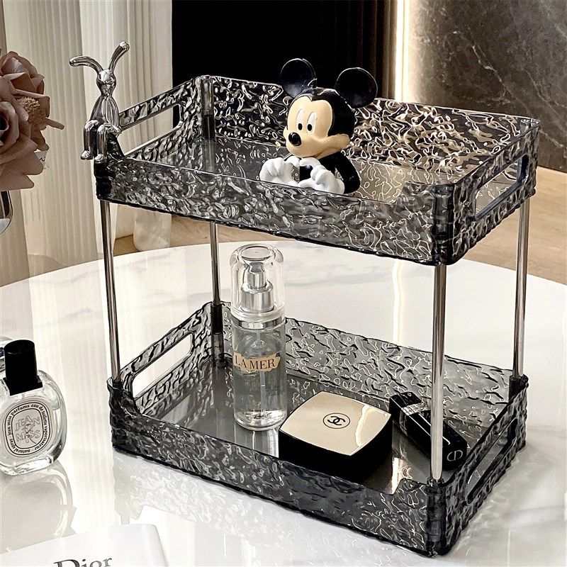 亚克力透明化妆品收纳架浴室护肤品置H物架子梳妆台口红香水收纳,收纳整理,桌面收纳盒,淘宝优惠券,粉丝福利购,淘宝优惠卷