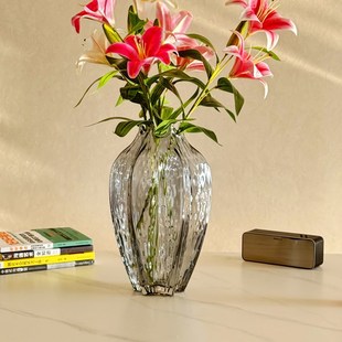 欧式田园创意杨桃透明玻璃花瓶插花干花J鲜花客厅餐桌轻奢装饰摆