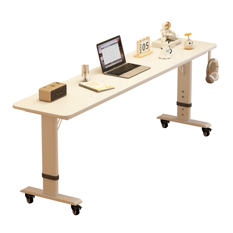 跨床桌床上懒人办公桌学习桌可移动升降靠墙长条书桌床头电脑窄桌