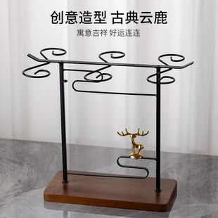 红酒杯倒挂架子轻奢高脚杯架吊杯架高级感家用酒柜装饰架摆件