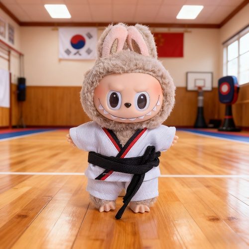 潮玩娃娃跆拳道男女通用labubu