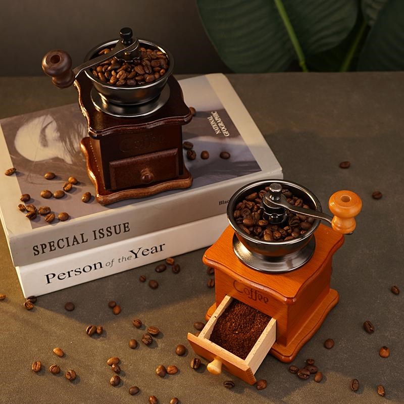 手磨咖啡机模型美式复古拍照道z具摆件高级感小众法式店装饰品桌