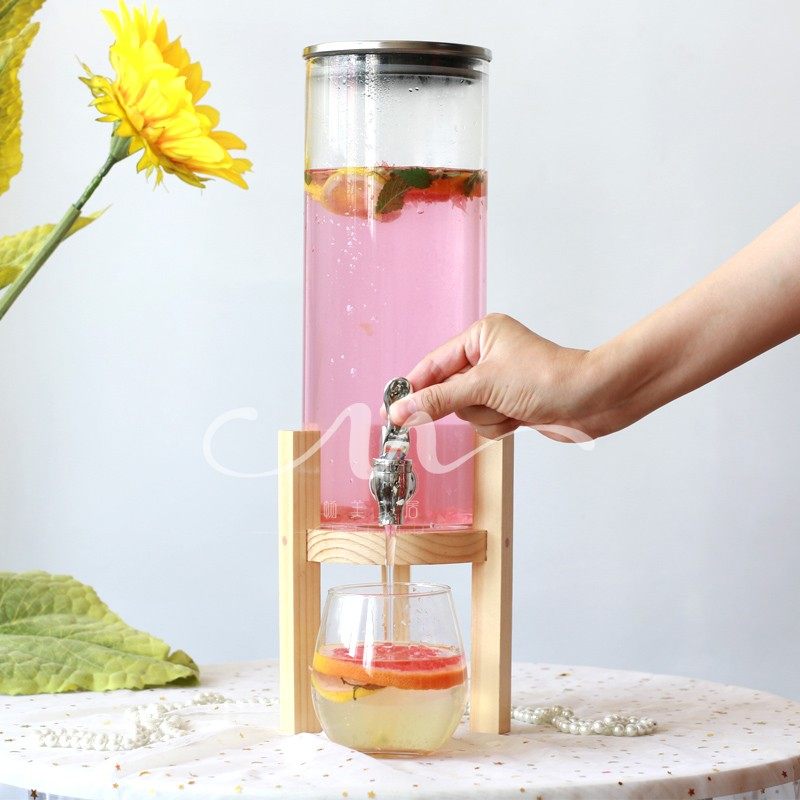 高硼硅耐热玻璃果汁罐木架带龙头凉水G壶酒店不锈钢自助油醋果汁,厨房/烹饪用具,密封罐,淘宝优惠券,粉丝福利购,淘宝优惠卷