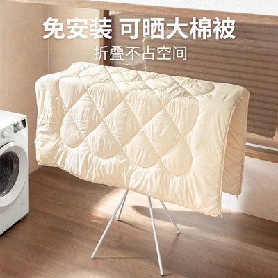 可折叠晾衣架落地卧室内阳台家用小户型不占地的挂衣Y架凉衣杆晒