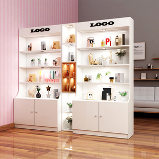 护肤品展示柜店铺隔断柜子t美发产品展示架化妆品陈列柜样品产品