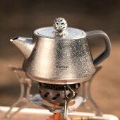 钛工匠纯钛d泡茶器户外露营石瓢壶茶壶西施壶钛晶家用功夫茶具套