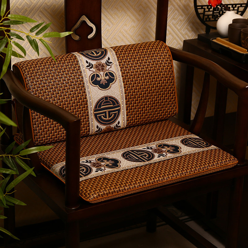 中式红木沙发凉席椅垫夏季藤席实木圈椅坐垫凉P垫座垫夏天椅子腰