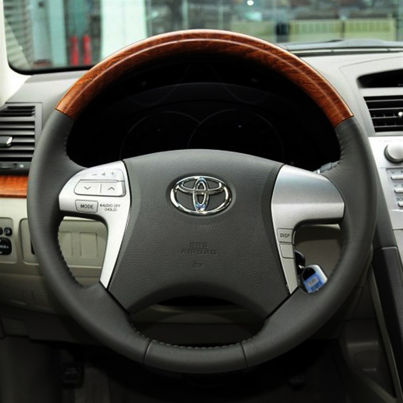 凯美瑞把a套手缝皮半包老款凯美瑞汉兰达真皮手缝方向盘套汽车把