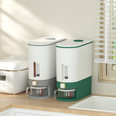 自动出米按压式 米缸家用五谷杂粮收纳 米桶防p虫防潮储米箱厨房装