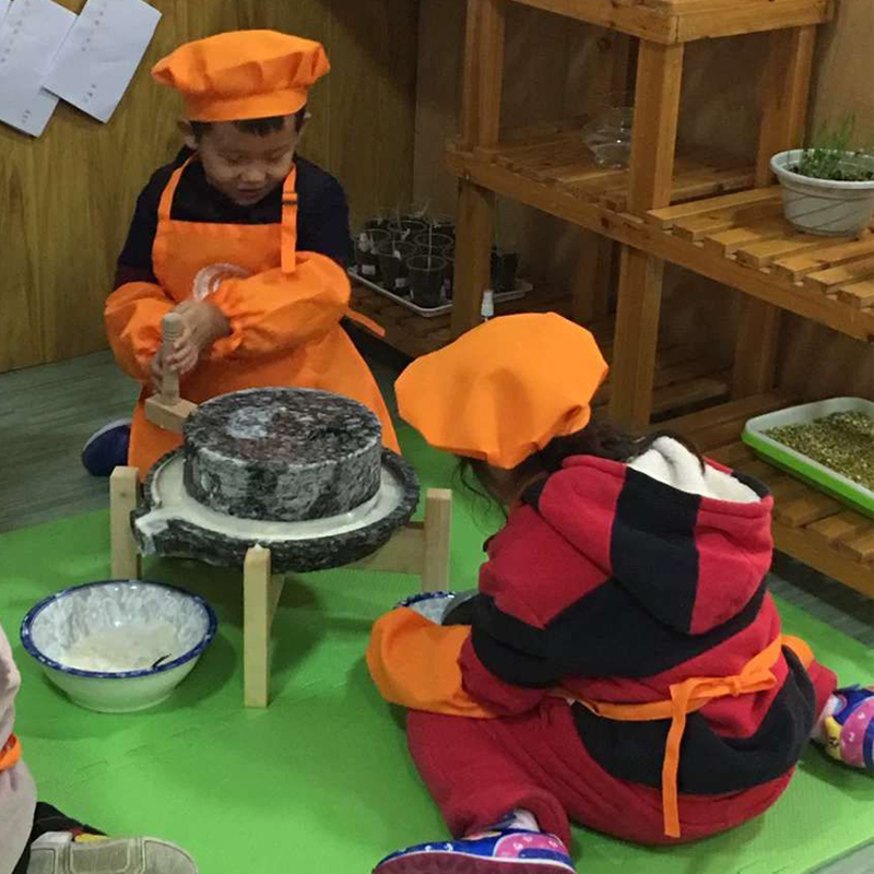 石磨盘小石磨幼儿园体验教学传统手摇石X磨磨豆浆机