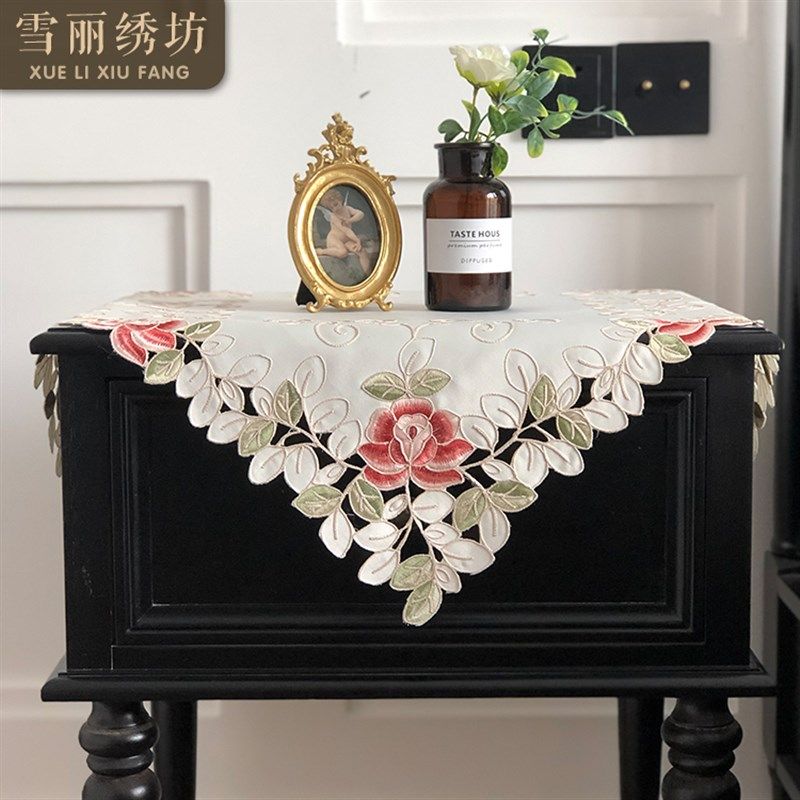 桌布电脑微波炉空调床头柜防尘盖巾田园布艺M欧式中式绣花盖布多,居家布艺,桌布,淘宝优惠券,粉丝福利购,淘宝优惠卷