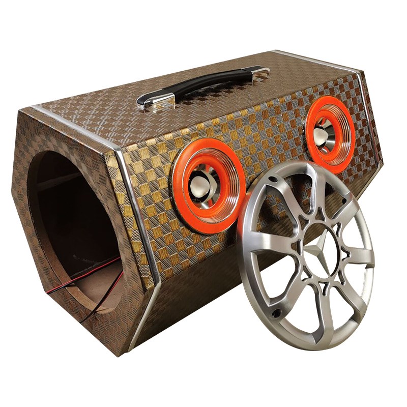 八寸六寸五寸菱形皮革空箱 车载低音炮I改装配件,汽车音响木盒子