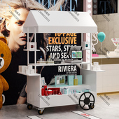 商场花车摆d摊小推车移动超市摊位促销 台甜品展示架商用活动售货