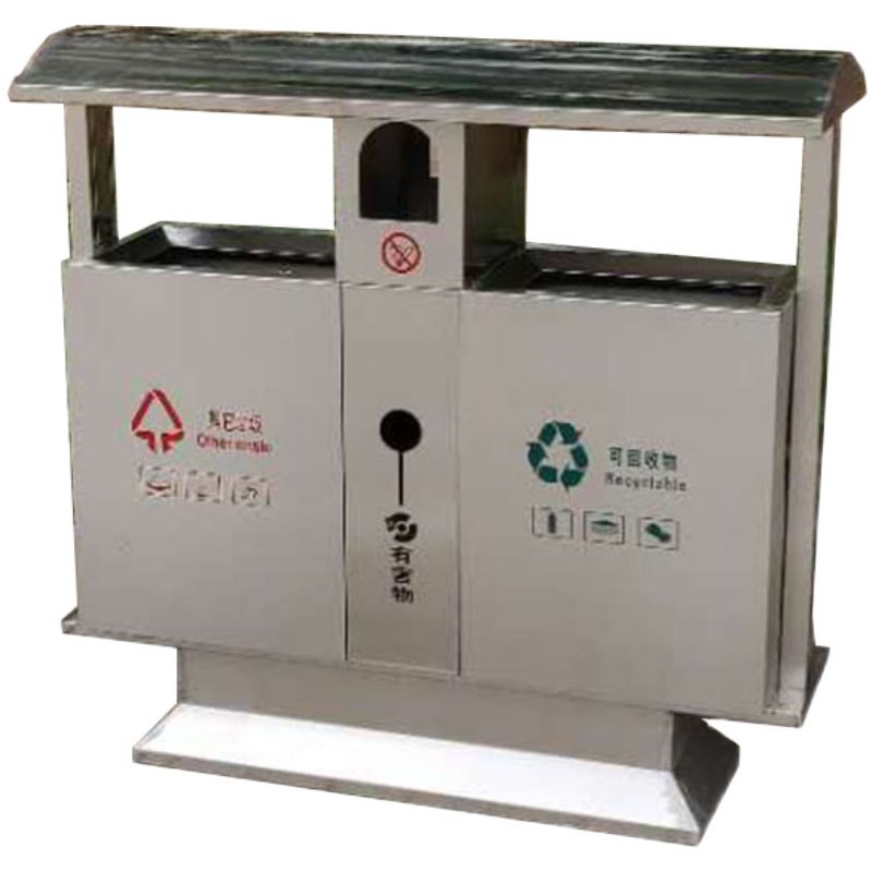户外垃圾桶铁质小区景区街道室A外环卫不锈钢垃圾箱公园分类果皮