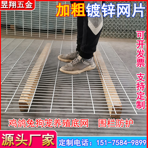 镀锌网片加粗加厚长孔铁丝网格y养殖隔离电焊网鸽舍狗笼底网防护
