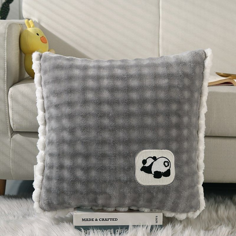 双面绒加厚抱枕被子两用二合一车用午睡K毛毯汽车枕头靠垫折叠被,居家布艺,抱枕被,淘宝优惠券,粉丝福利购,淘宝优惠卷