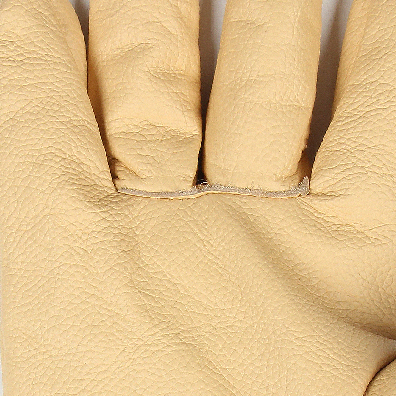 电焊手套防烫牛皮耐高温劳保耐磨短款机械帆布浅司机焊Z工专用防