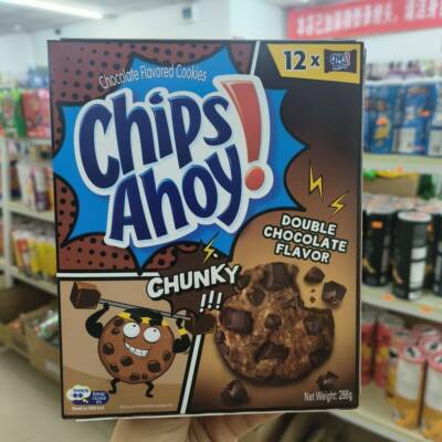 香港代购 进口Chips Ahoy趣多多双重巧克力曲奇饼干休闲零食288g